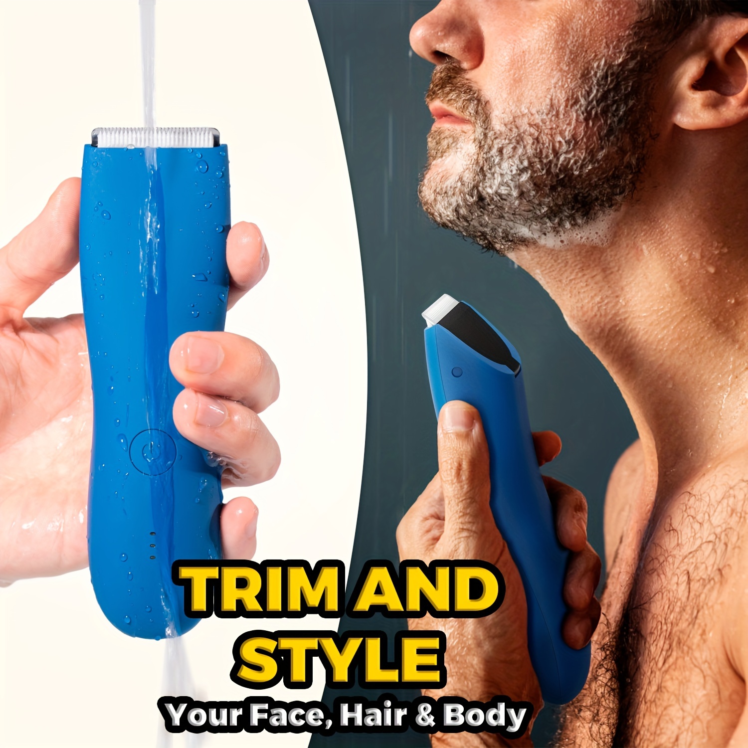 groin body manscaping tool professional cordless electric ball shaver ceramic blade groomer for men women wet dry rechargeable pubic hair trimmer perfect grooming gifts for loved details 6