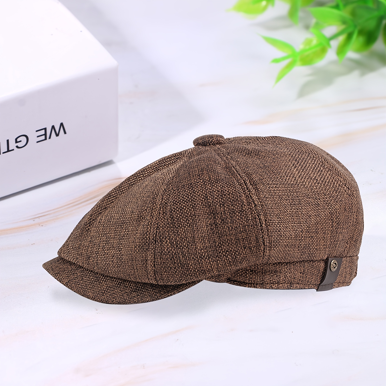 Men's Newsboy Cap, Retro Beret, Soft Felt Baseball Cap