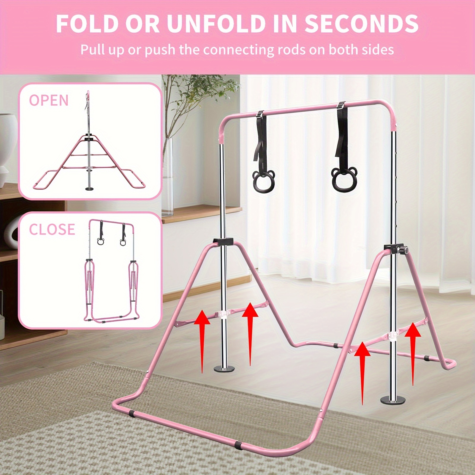 gymnastics bar sold on Temu United States