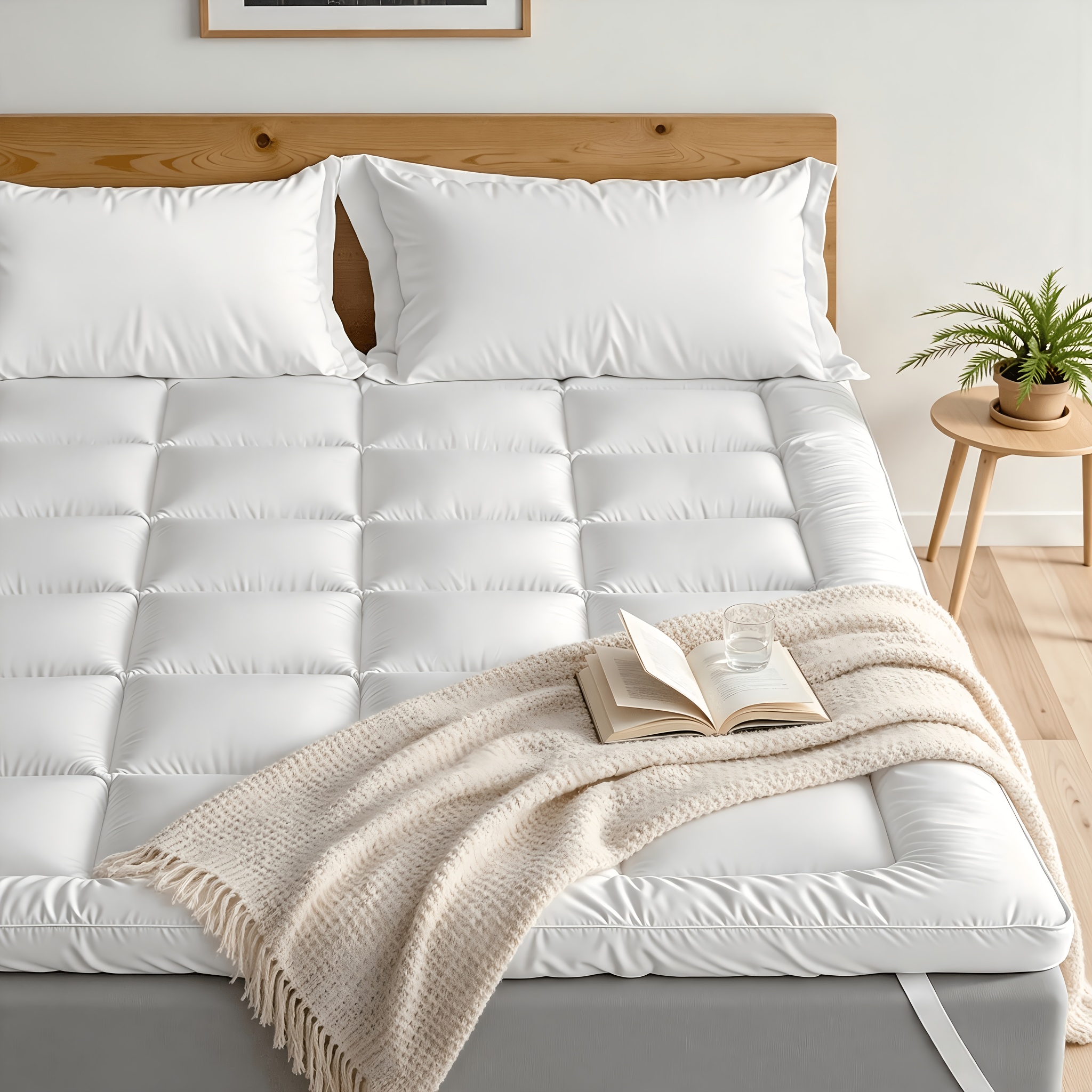 Mr. Tree Soft Microfiber Mattress, Breathable And Machine Washable; With Elastic Straps For And ; 5cm Thick