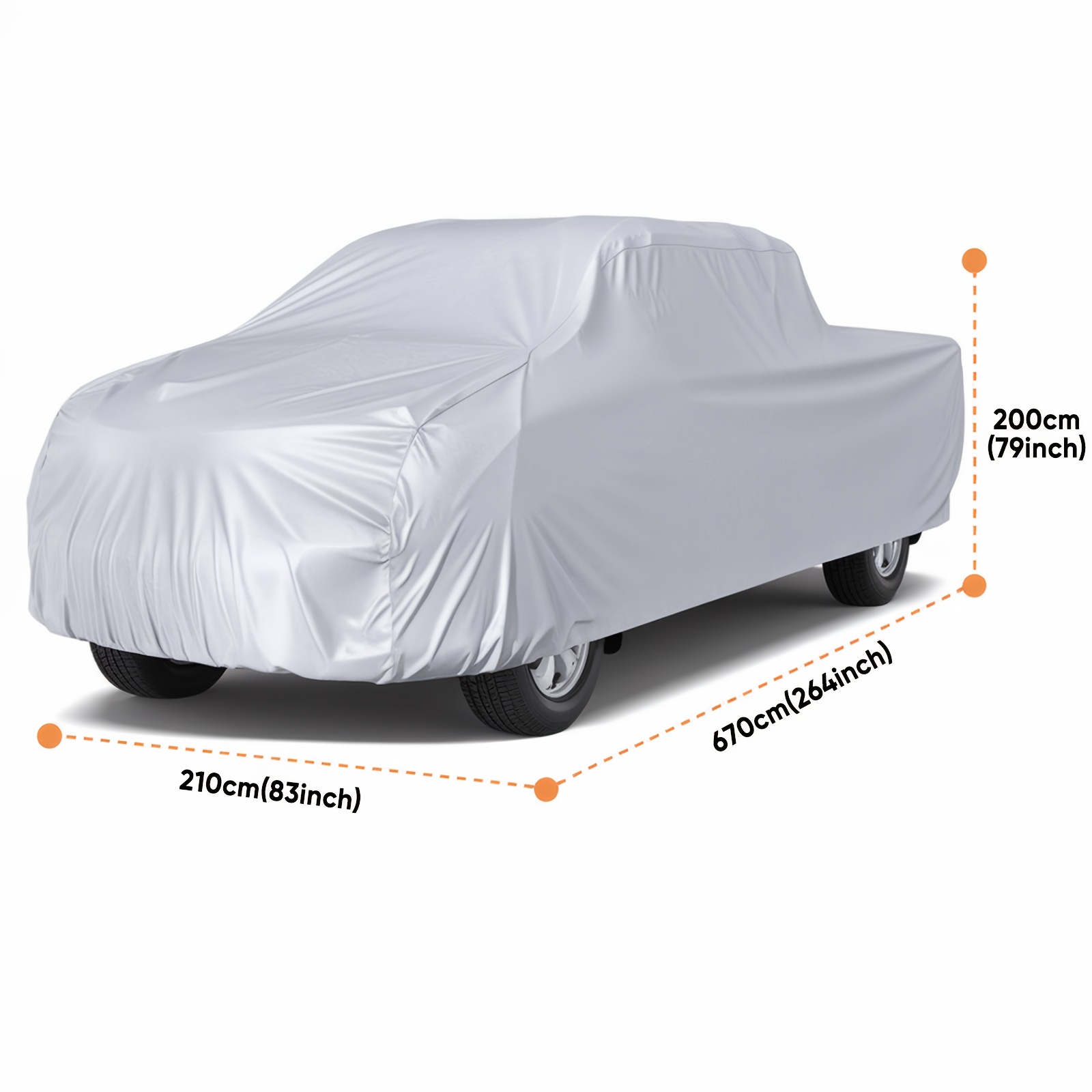 TEMU Neverland Heavy-duty Pickup Truck Cover, (rain, Snow, Dust, Uv), Universal Fit With Storage Bag, Sizes S, M, Xl, Xxl