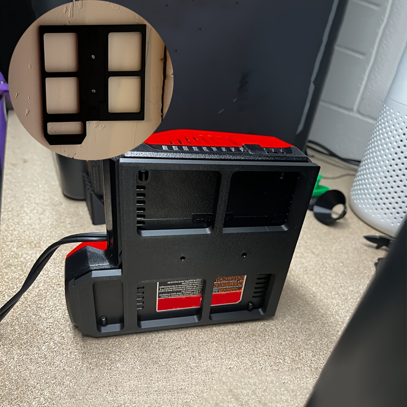 TEMU Support de chargeur mural - une base fixe pour ranger les outils électriques, un support de rangement de charge pour les ateliers, doté de deux