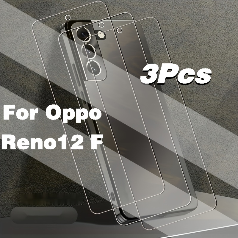 

3pcs Tempered Glass Screen Protector For Oppo Reno12 F, 3d Curved, -resistant, Full Coverage, Light Surface, Phone Accessories