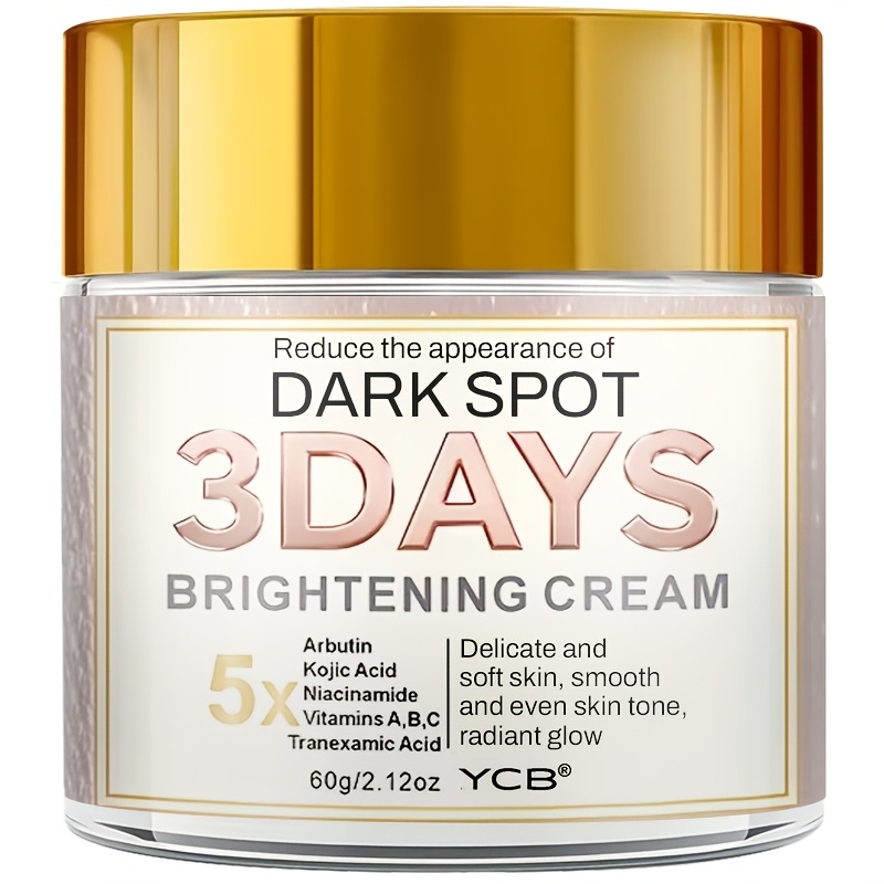 Image of Brightening Cream: Moisturizes, Quickly Brightens, Evens Light Beige, Dullness, And Leaves Skin Looking Smoother And More . Contains Kojic Acid, Vitamin C, Arbutin, And Niacinamide. 60g/2.12oz