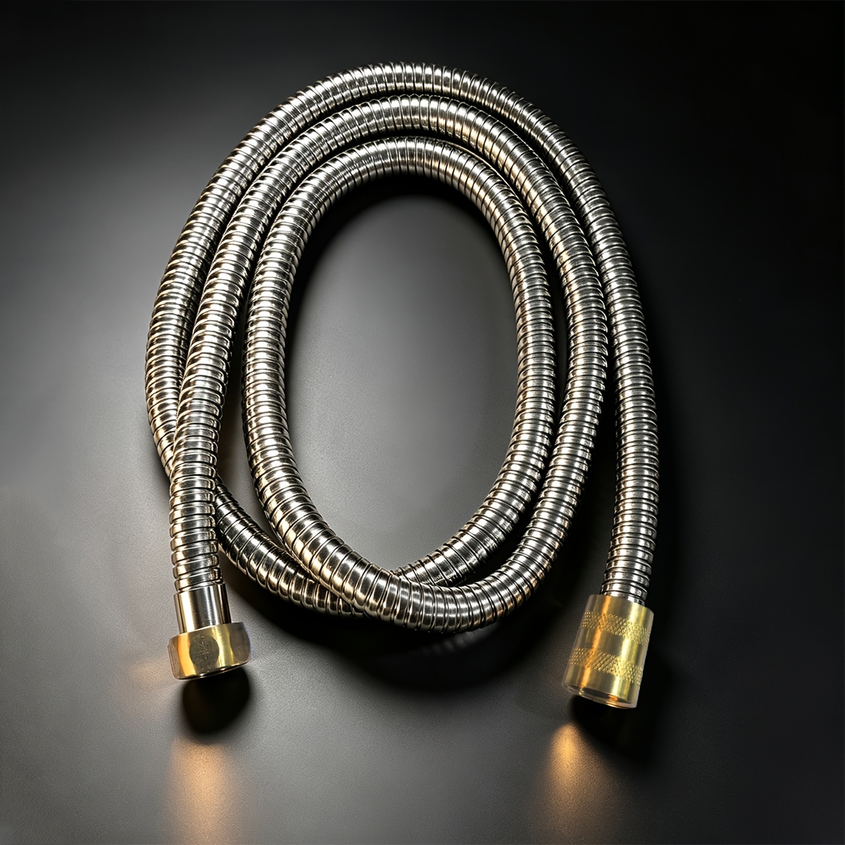 TEMU 150cm Rain Shower Hose, Stainless Steel Shower Pipe, Bathroom & Restroom Reinforced Inlet Hose Extension, Universal Accessory With Brass For