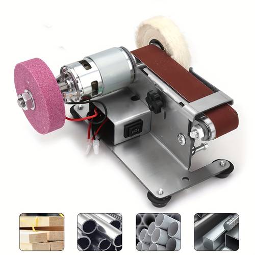 mini belt sander belt grinder belt spindle adjustment knife sharpener polishing kit for metal woodworking knife making handmade diy