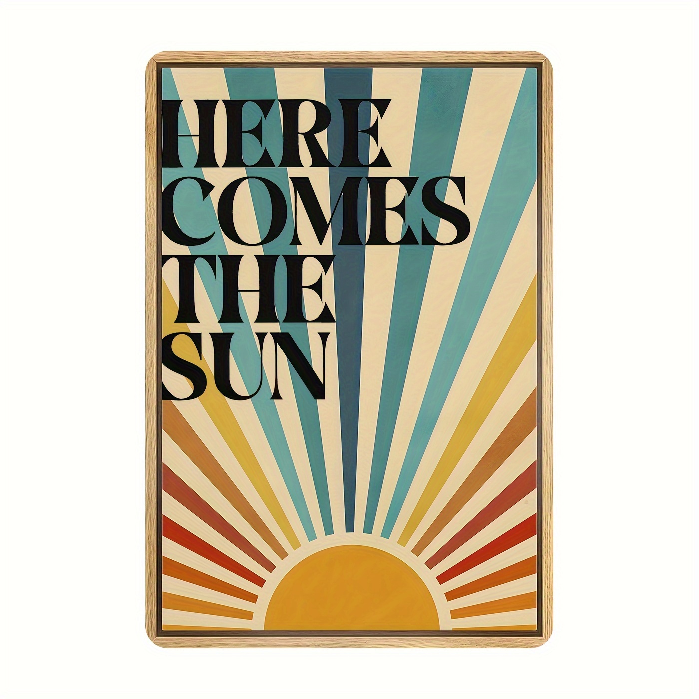 

Here Comes The Sun Metal Tin Sign 8x12 Inch - Vintage Wall Art Decor Plaque For Home Bar Club Living Room Garage Man Cave Gift