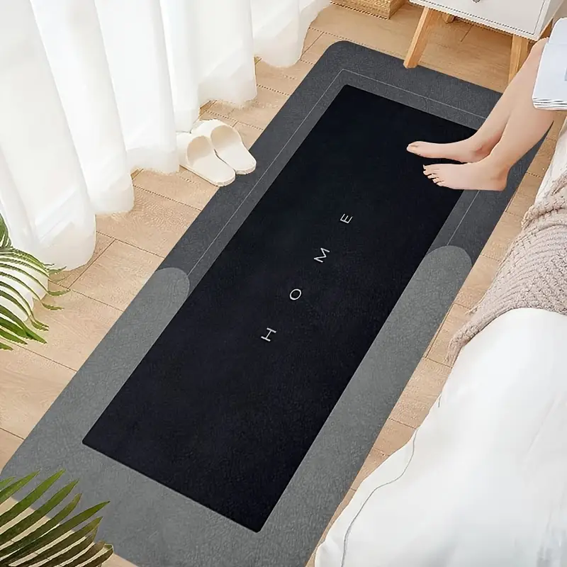 1pc super absorbent diatomaceous earth bathroom mats - quick-drying, non-slip floor mats, mats, ideal for bathroom, carpets, and bathroom door mats, water absorption Product details 0