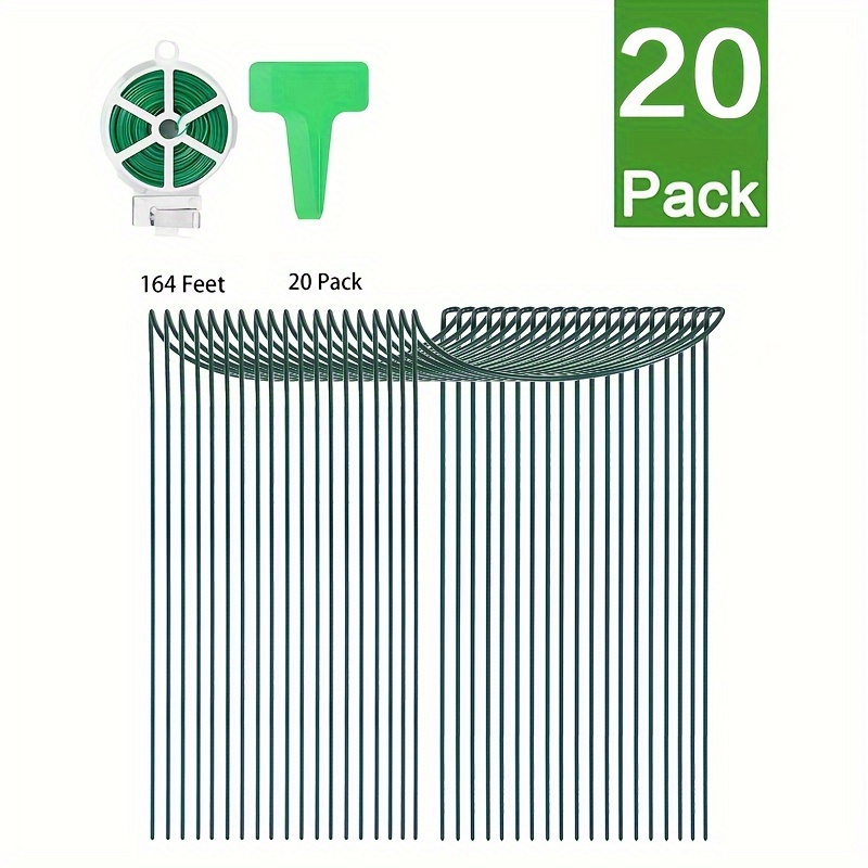 Image of 20 Packs Of 40cm/60cm High Shrub Supports, 25 Cm Semicircular Shrub Supports, Thickened 4 Mm Wire Flower Supports, Peony Vine Plant Supports, Flower Supports Shrub Supports, Rose Supports