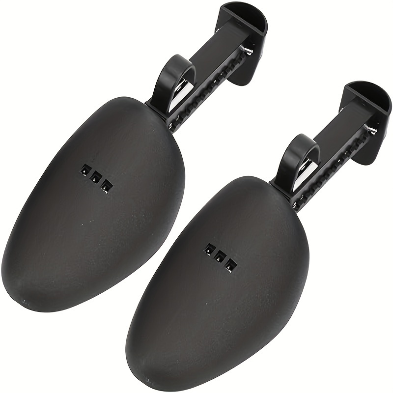 

5 Pairs Of Adjustable Black Plastic Shoe Trees For Men And Women - Suitable For Various Shoe Sizes