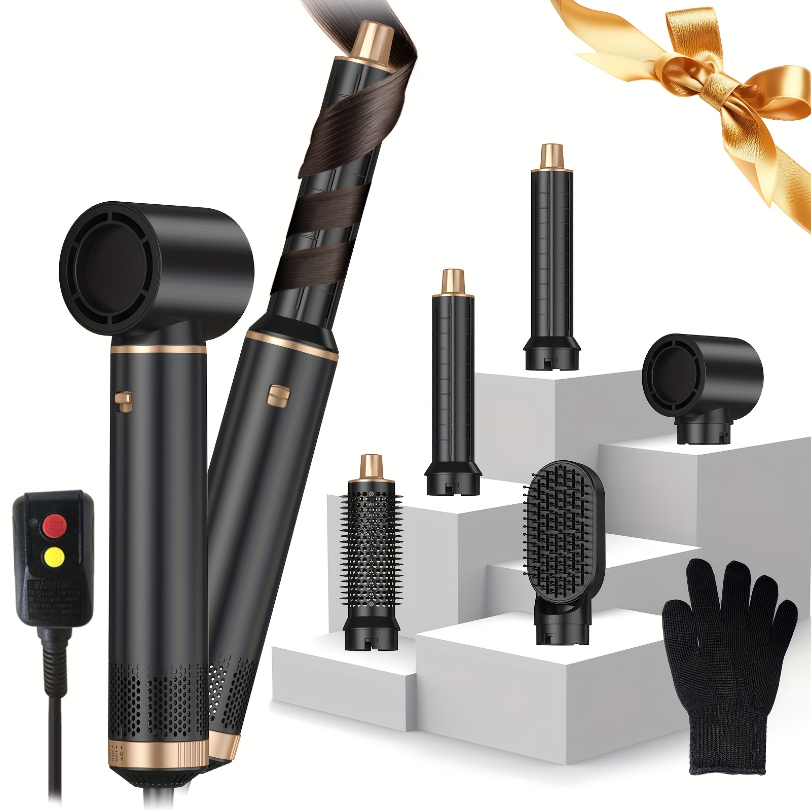 

Augusdea Hot Set - Detachable Hair Dryer, Styler, , Straightener & Curling Wand - 110v Us Plug, Powerful 800w