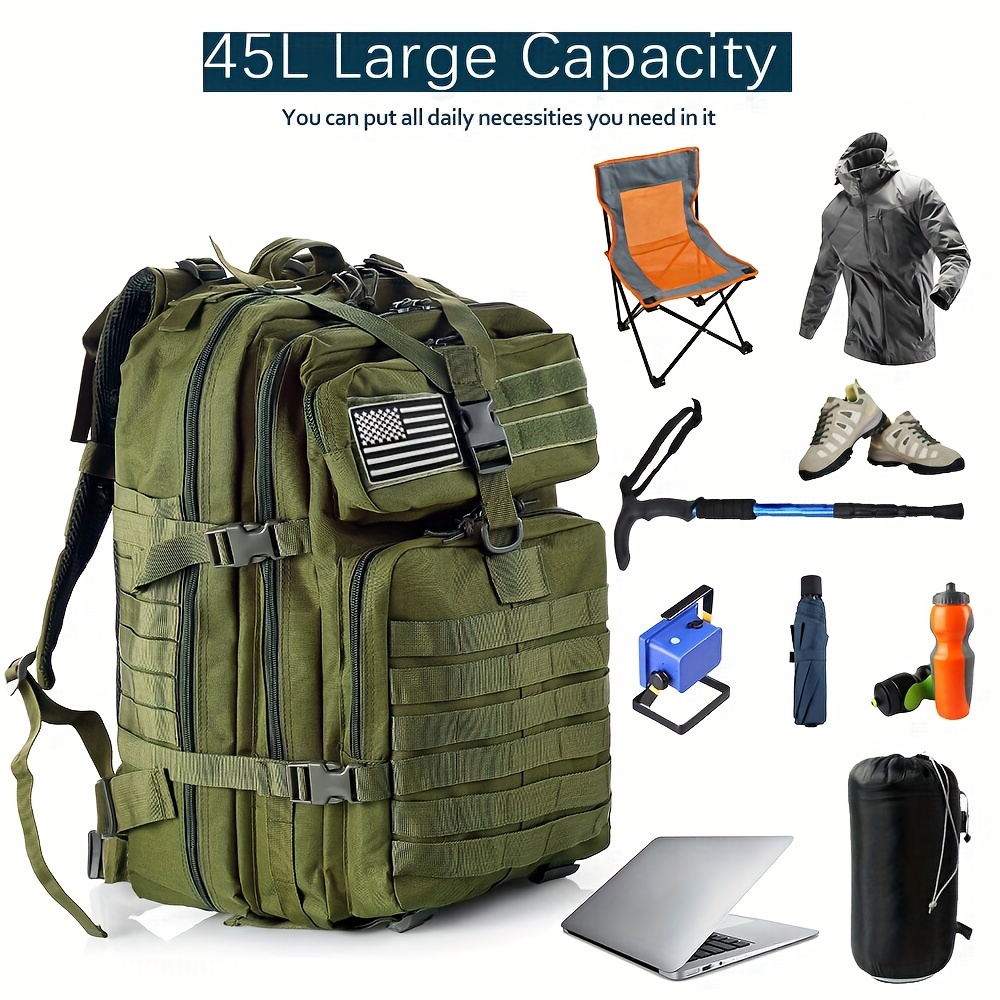 45l outdoor dual shoulder large 3p backpack - Temu