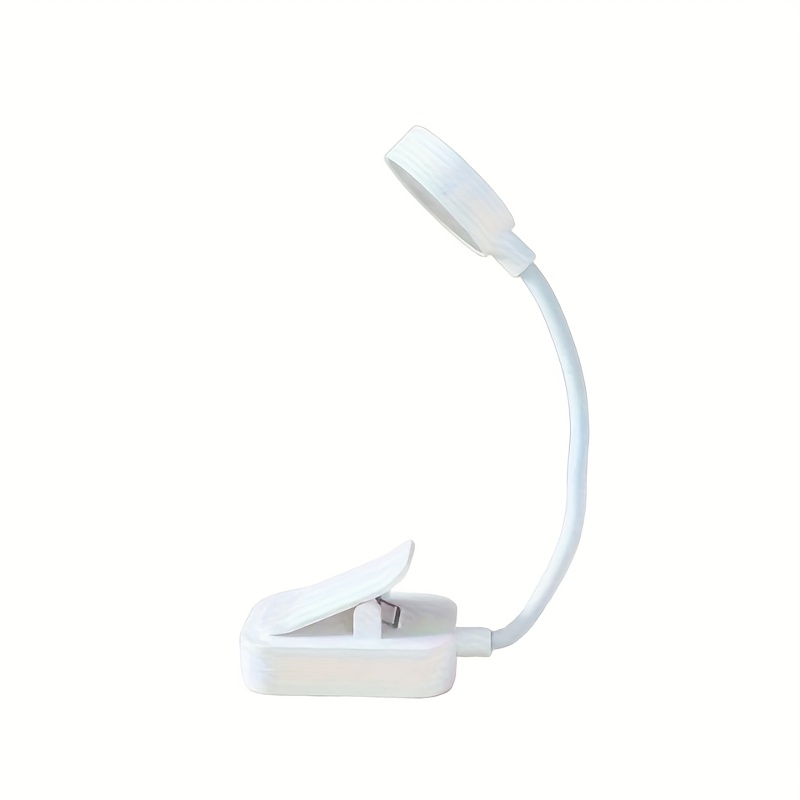 TEMU 3-color Adjustable Led Clip-on Book Light - Portable Mini Bedside Reading Light With Adjustable Brightness, Battery-powered (batteries Not