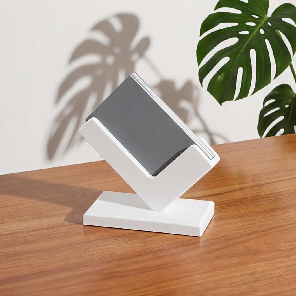 TEMU 1 stuks Zakelijke Kaarthouder in Industriële Stijl, Bureau Display Standaard, Minimalistische Kantoor Organizer voor Werkplek of Studio