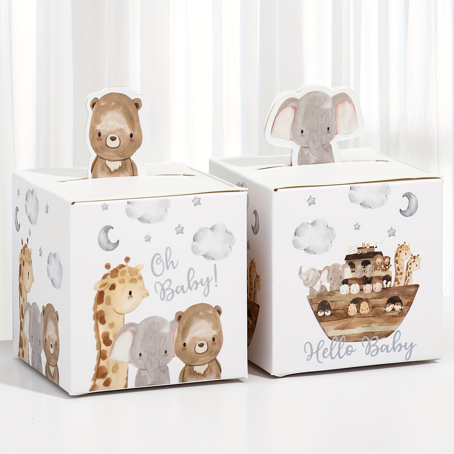 

25pcs, Cute Animal Elephant Giraffe Candy Boxes Baby Shower Party Gift Packaging Boxes Birthday Party Gift Packaging Boxes Party Favors Birthday Party Decoration Party Suppliers