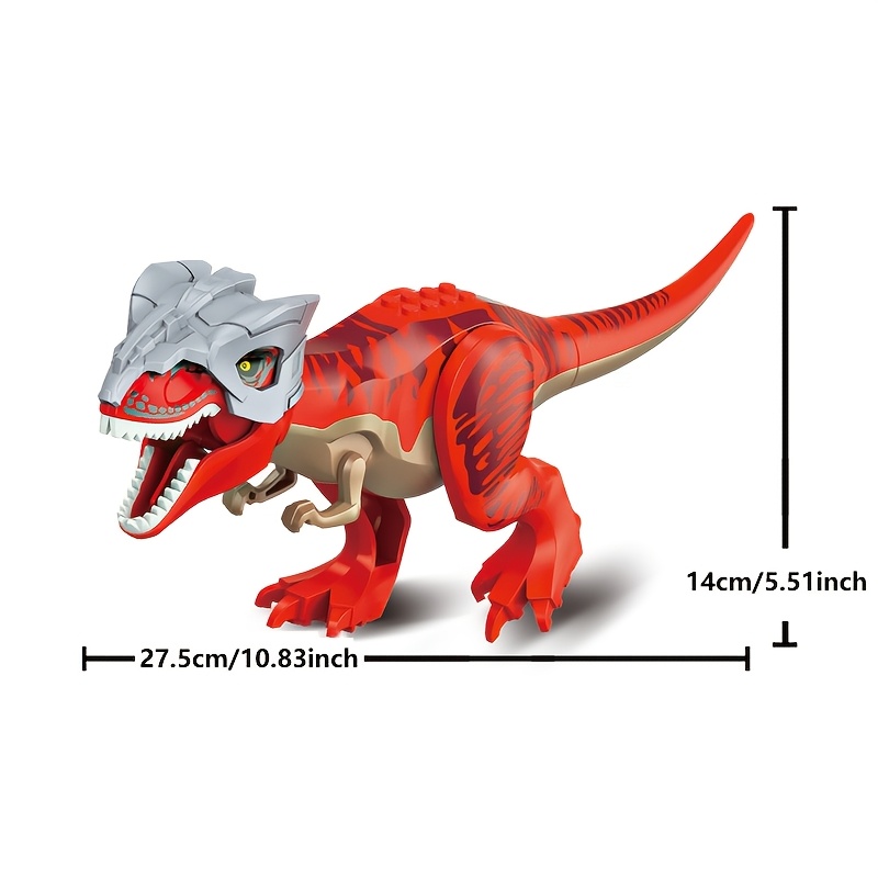Red T-Rex Attacks Dinosaur Transport Truck Model