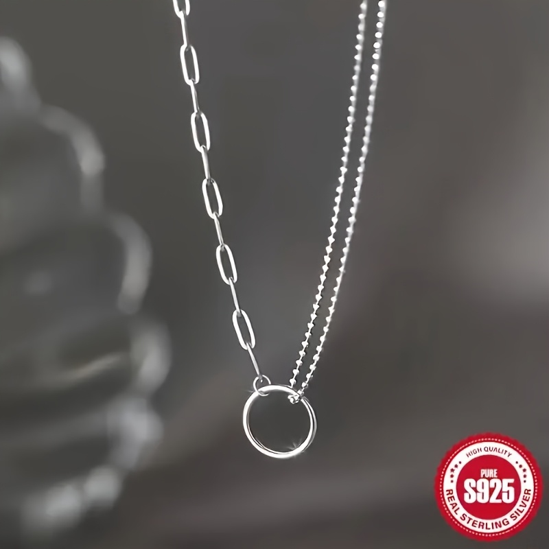 TEMU S925 Sterling Pendant Necklace, Adjustable Chain, Perfect For Daily Wear Gift, Wedding, Party, Vacation, Thanksgiving, Halloween