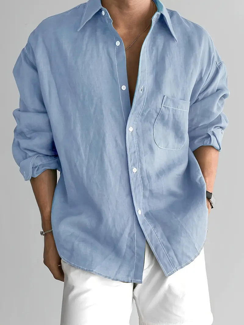 mens olive green white contrast dress shirt classic collar h size fit long sleeve button up button collar shirt for business casual outdoor casual attire machine washable formal blouse Product details 0