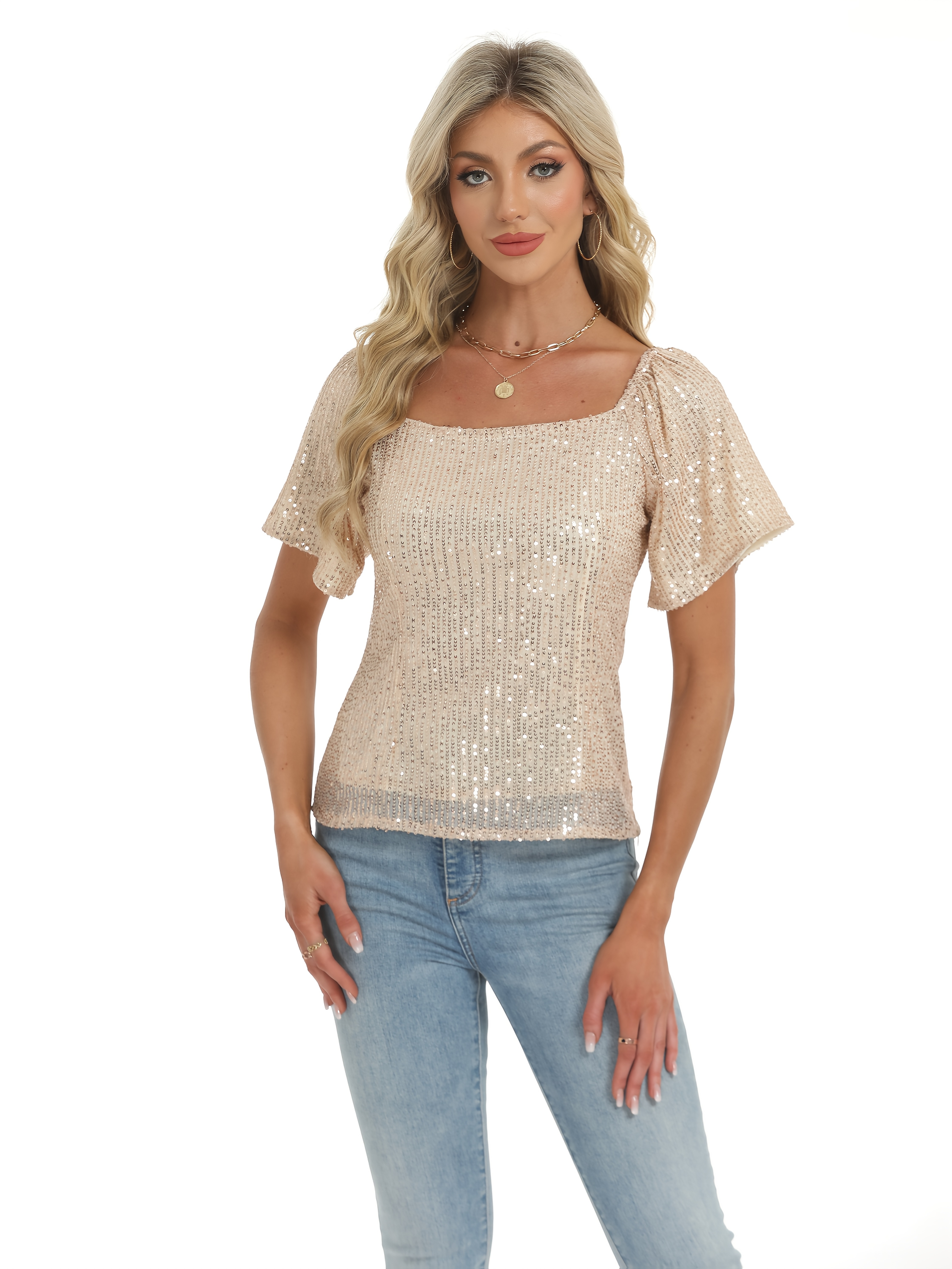 womens sequin blouse