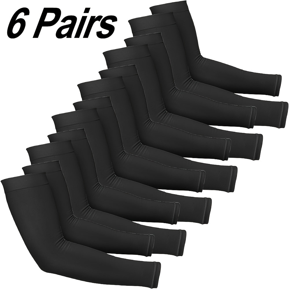 TEMU 6pairs Cooling Uv Arm Sleeves, Sleeves, Suitable For Summer