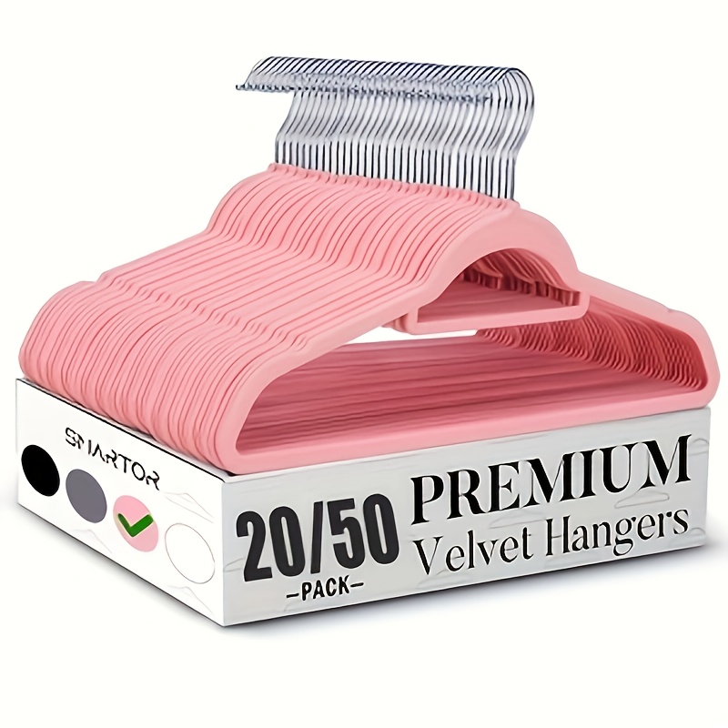 20 50pcs velvet hangers with 360 rotating hooks non slip felt coated space saving organizer for coats pants suits heavy duty home wardrobe storage solution
