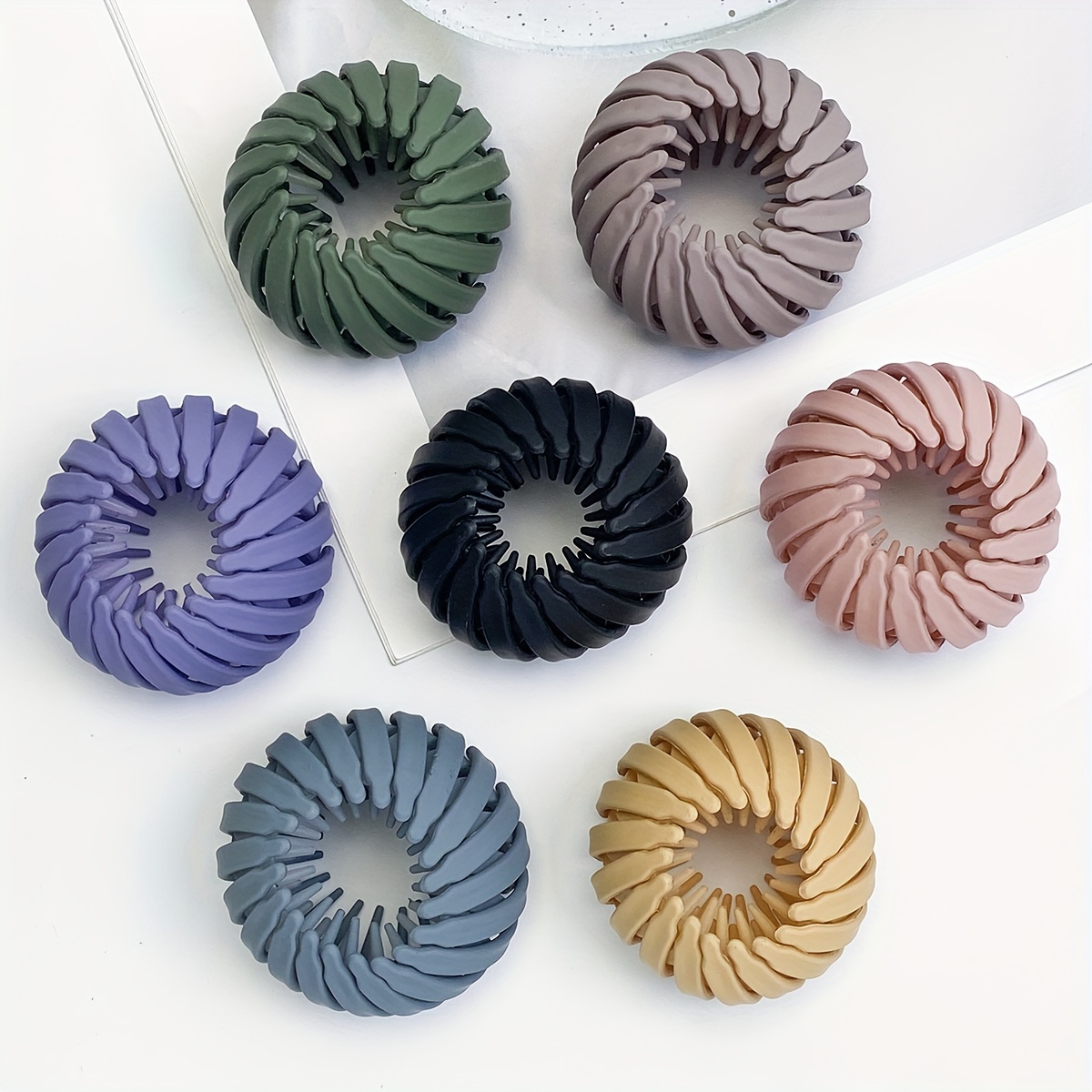 Image of 7pcs Bird Nest Magic Hair Clip, Hair Additions For Women, Bird Nest Hair Clip, Hair Clips, Hair Bun Clip, Hair Bun Additions For Women