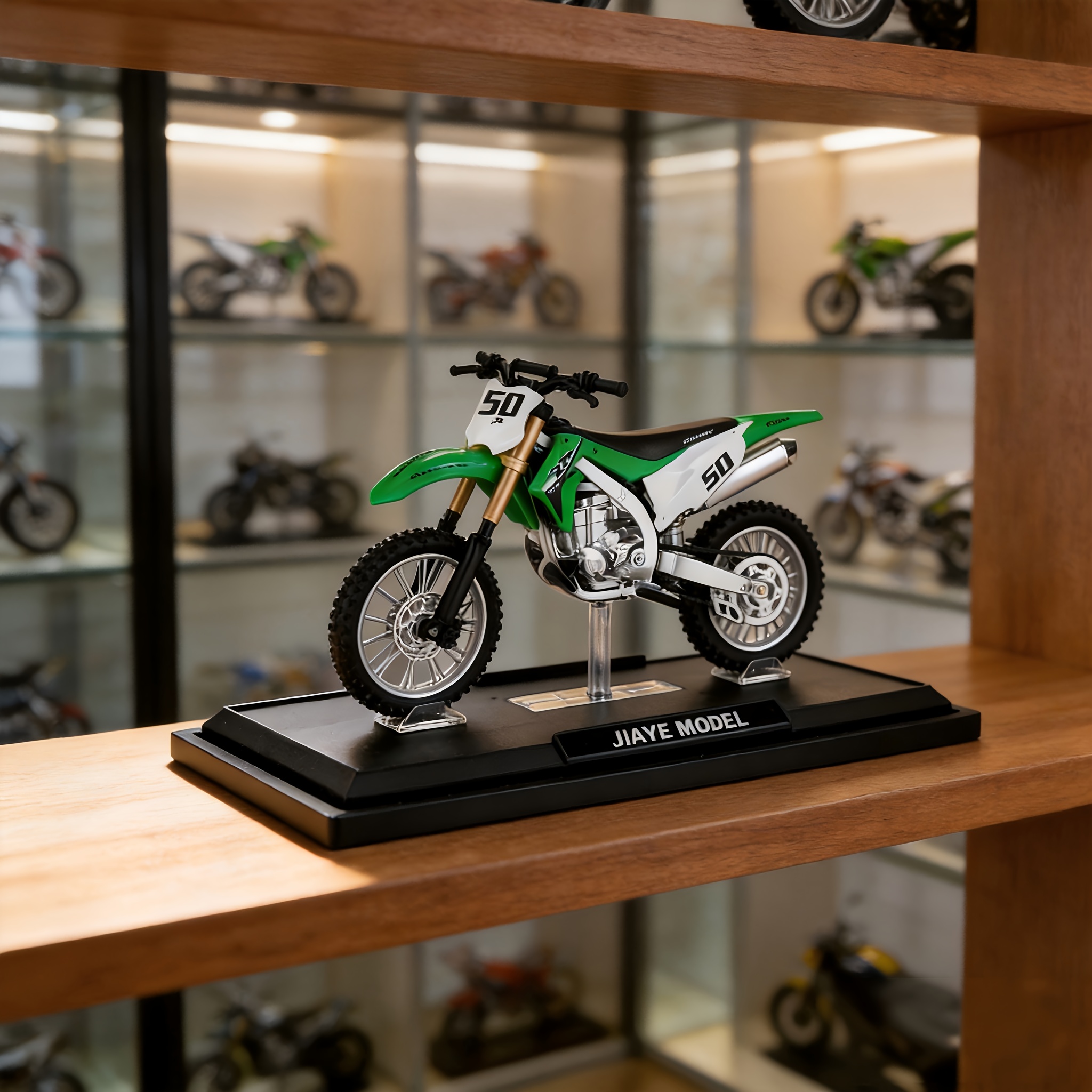 1:12 Scale Dirt Bike Model, Die-cast Alloy Off-road Motorcycle With Display Base, Collectible Racing Motorbike Figurine, Gift For Men Boyfriend Birthday Holiday