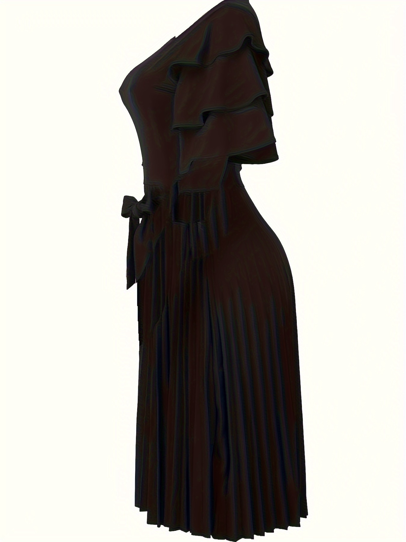 パーティードレス Black Solace Ruffle Sleeve Dress BCBGMAXAZRIA Black Solace Ruffle Sleeve Dress - Runway Catalog