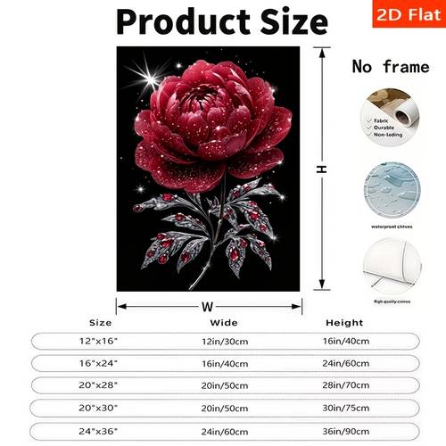 2d flat 2d flat posters and prints 1pc 2d flat unframed red rose print background with and silver leaf ideal for home decor and holiday gifts decorative frame