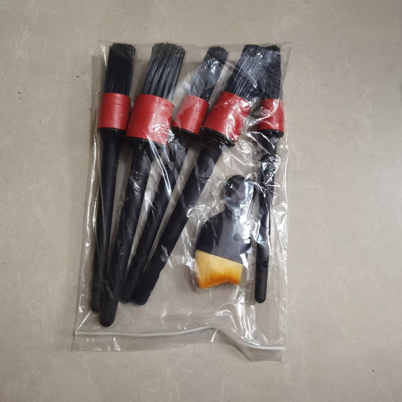 TEMU A 6pcs Car Cleaning And Maintenance Interior Cleaning Brush Set, Designed For Cleaning Air Vents, Wheel Rims, Dashboards, And Ventilation . The