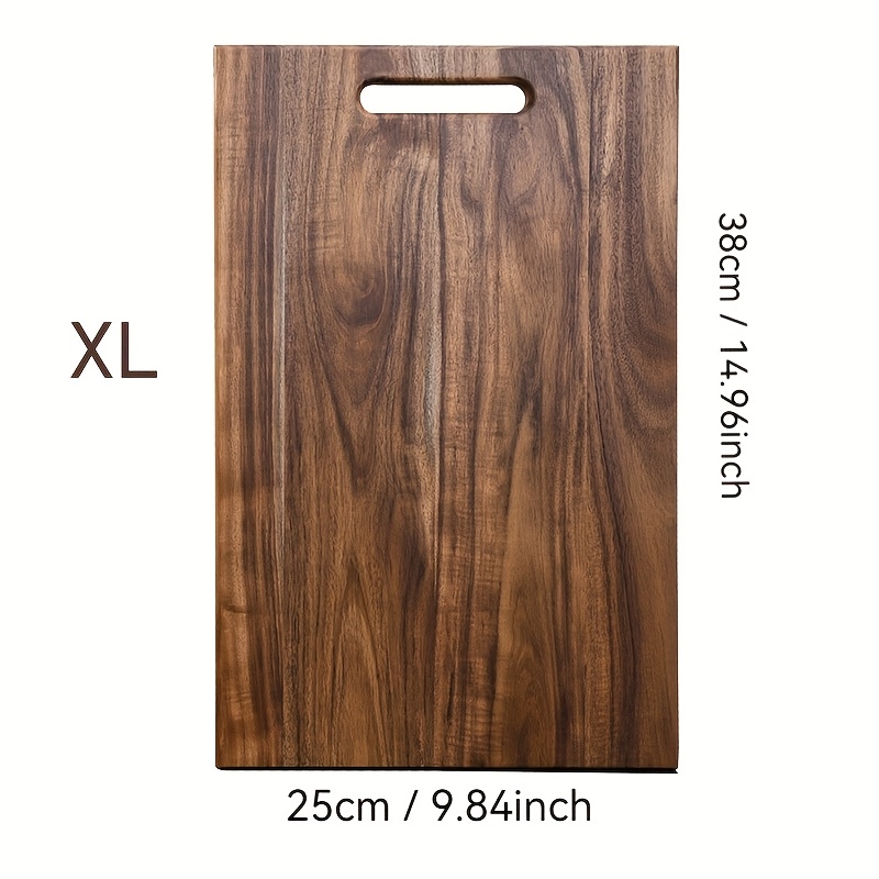 TEMU [charcuterie Wooden Cutting Board] 1pc, Natural Solid Wood Cutting Board Multi-functional Wooden Cutting Board Thickened Anti-cracking Cutting