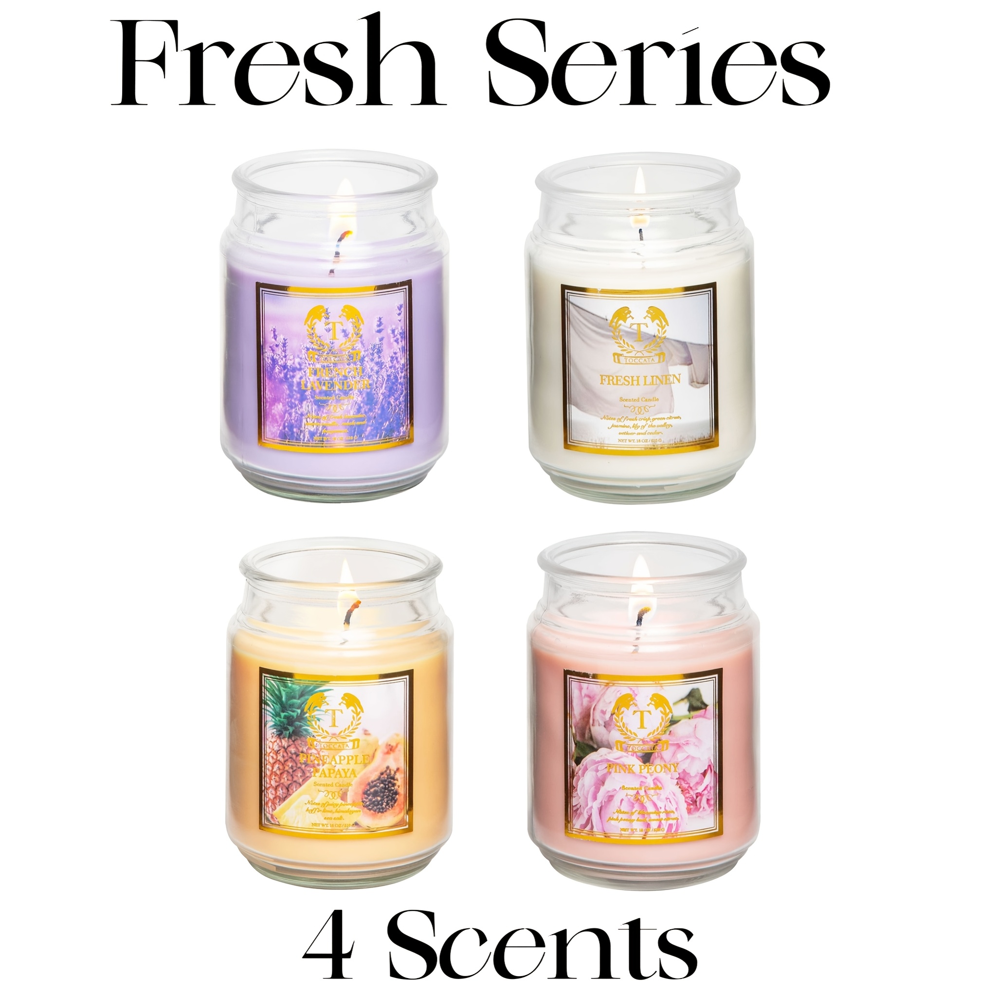 TEMU Scented Candles - 6 Scents, 18oz Women's Scented Candles Decorative Soy Candles Portable Travel Candles Yoga Valentine's Day Birthday Gifts For