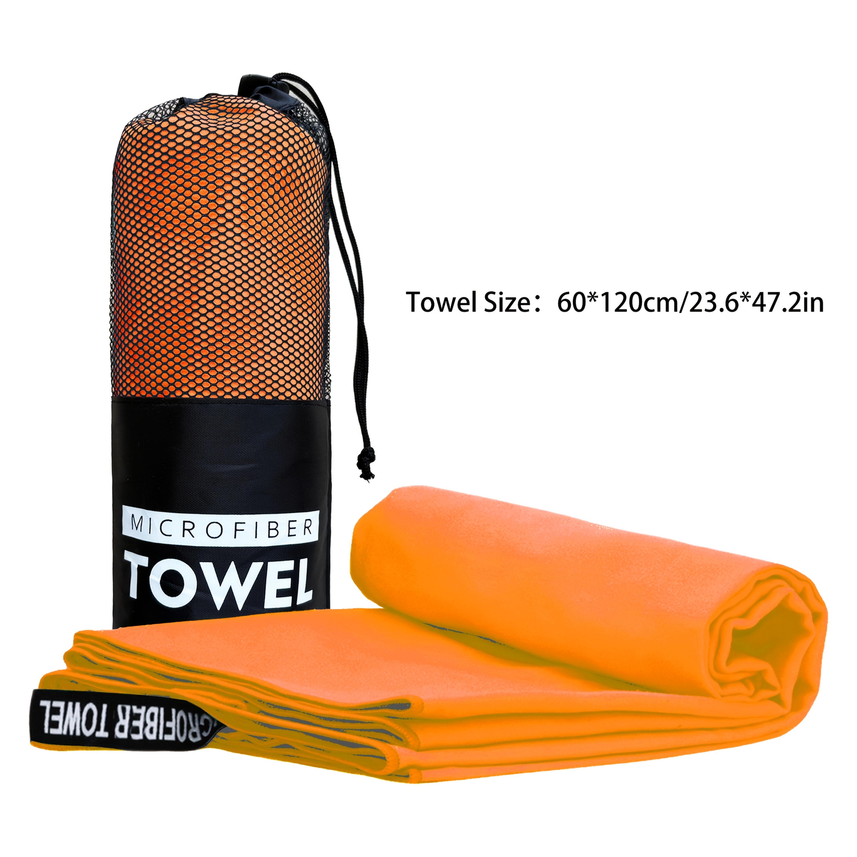 TEMU 1pc Microfiber Quick Fitness Towel Absorbent Sweat Absorbent Non-sand Portable Yoga Swimming Towel Mountaineering Hiking Sports Towel, Gift For