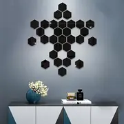 a set of 20 hexagonal acrylic mirror wall stickers to enhance the texture of diy three dimensional self to decorate home suitable for the decoration of the walls and doors of the living room bedroom bathroom and study room details 8