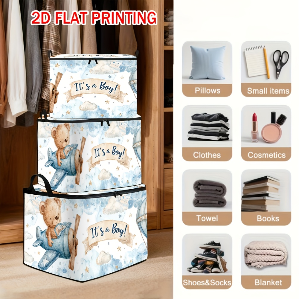 Oversized Cartoon Bear Airplane Storage Box