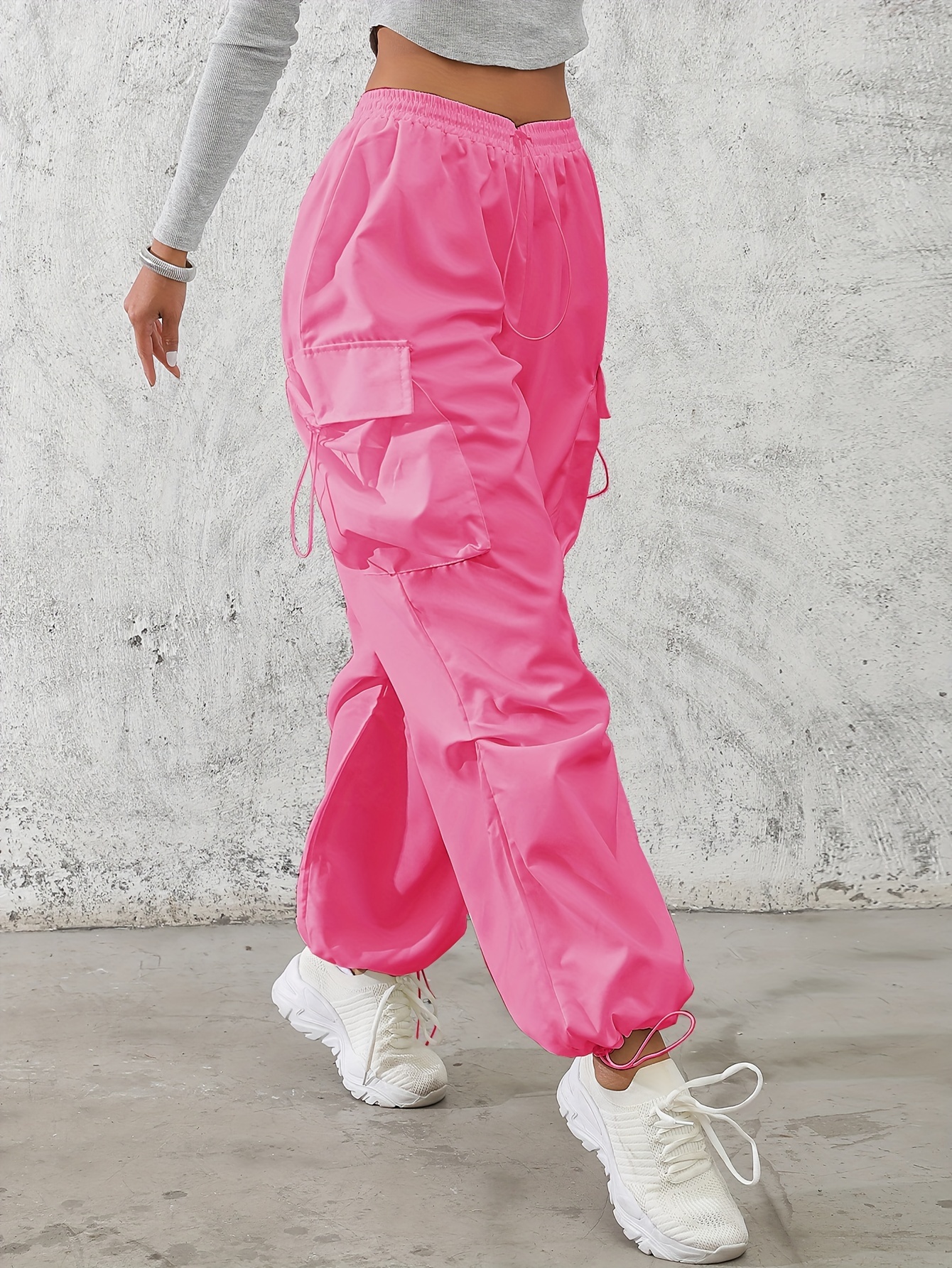 Pink baggy shops cargo pants