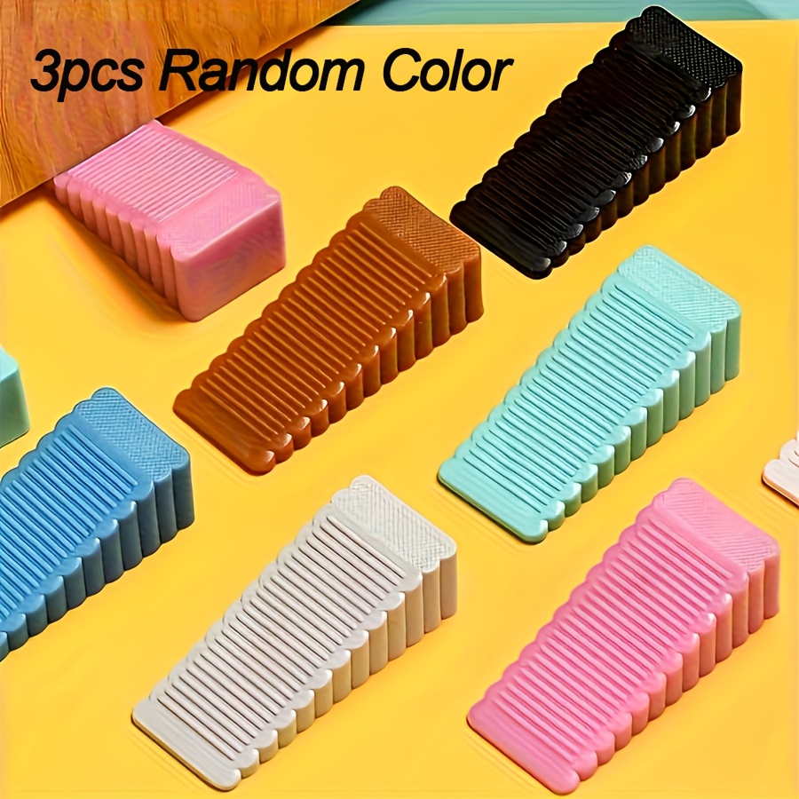 Safety Rubber , Wedge-shaped , Fixed Device For The Back Of Door, Collision Bumper, Random Colors