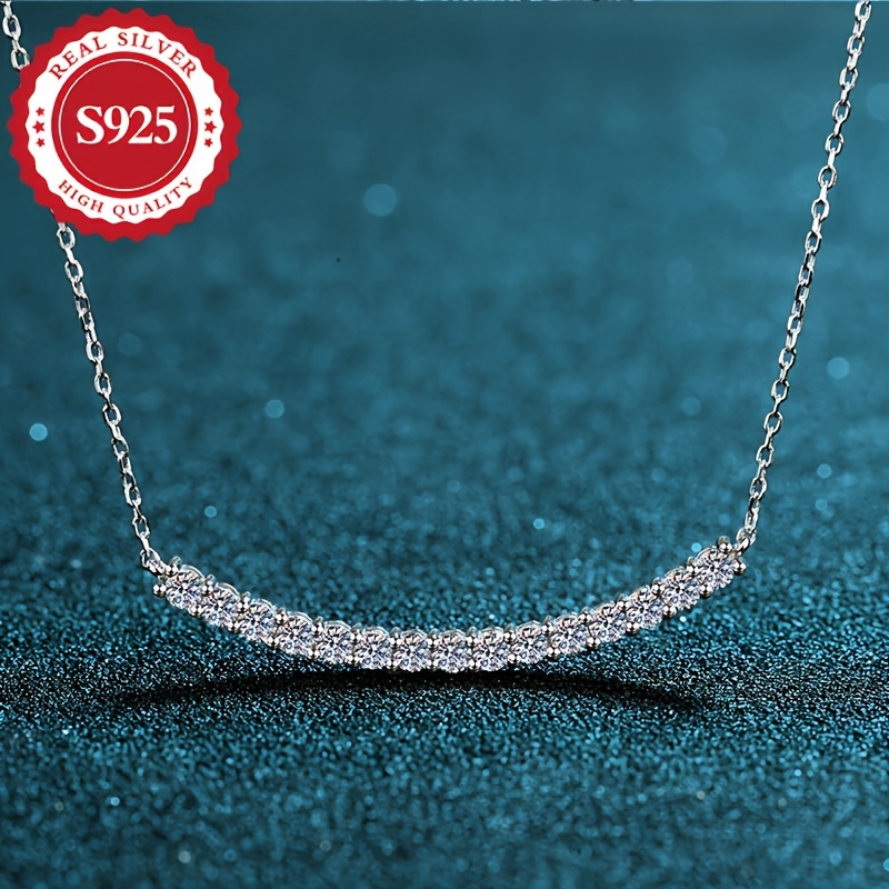 S925 Silver, Special Fine Craftsmanship, Smiling Pendant Necklace, Ladies' Fashion, Holiday Gift, Hypoallergenic, 4.3G