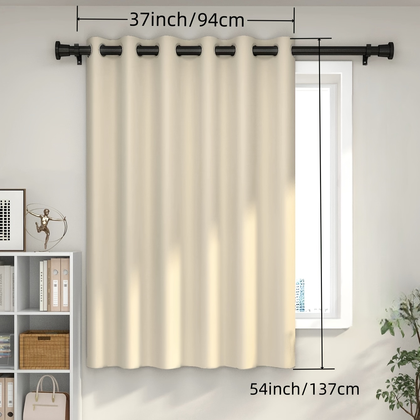 1pc classic thermal insulated   blackout drapery panel with grommet top plain weave polyester fabric for bedroom   rooms hand washable privacy window treatment with   features details 1