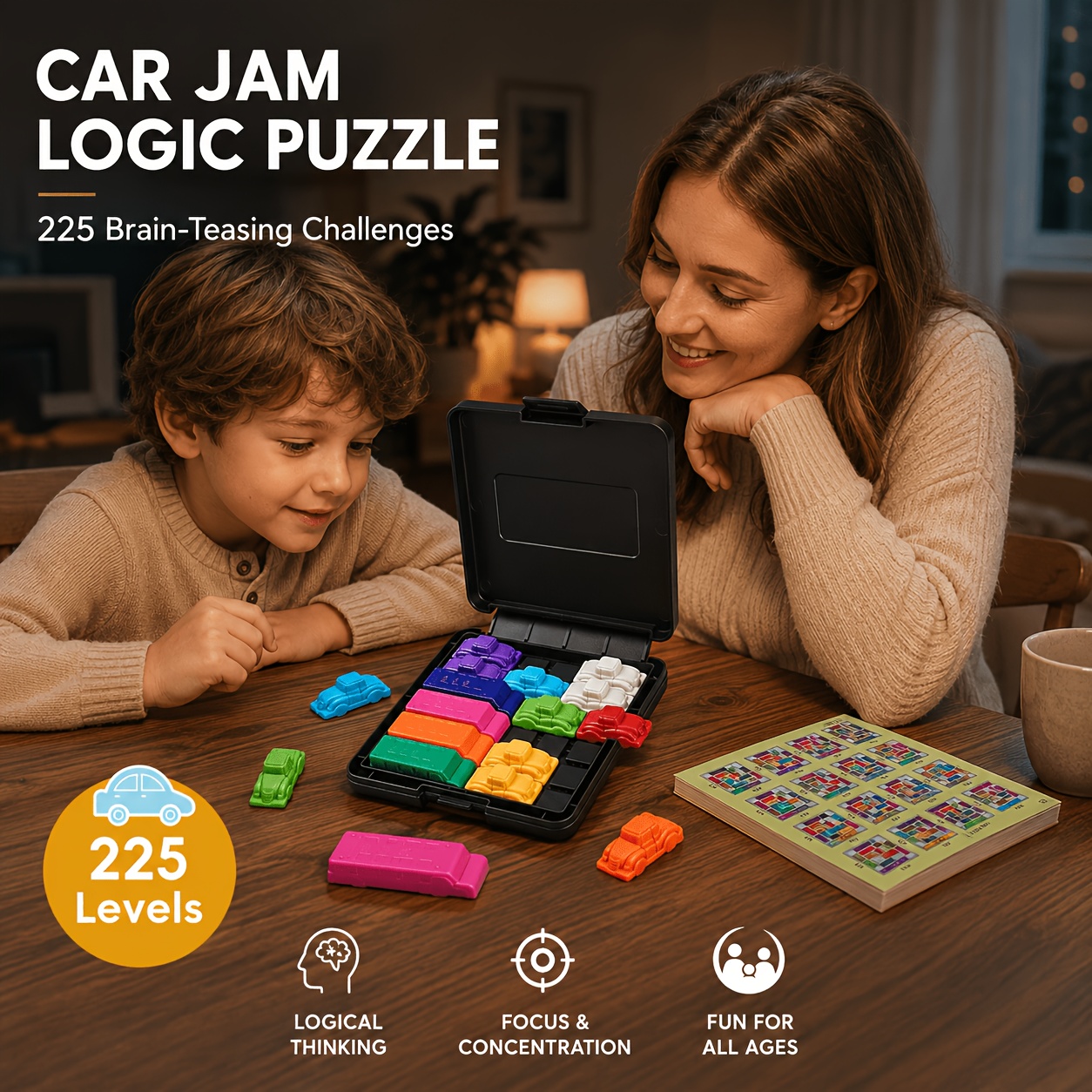 Car Jam Puzzle Game, 225 Levels Logic Board Game