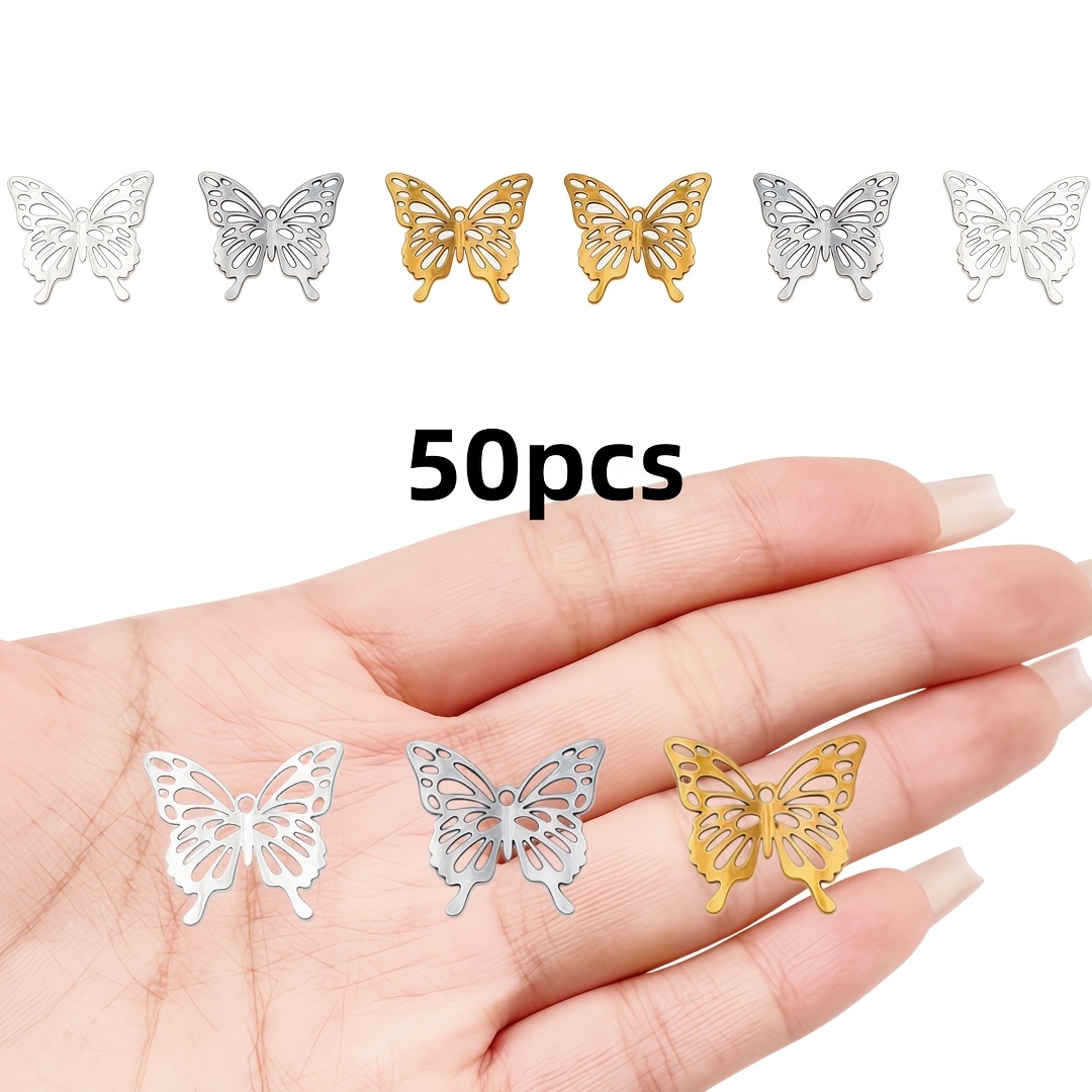 TEMU 50pcs Of Pendant Additions For Crafts - Colorful Handmade Shapes Suitable For Making Necklaces, Earrings, And - Bulk Jewelry For Enthusiasts