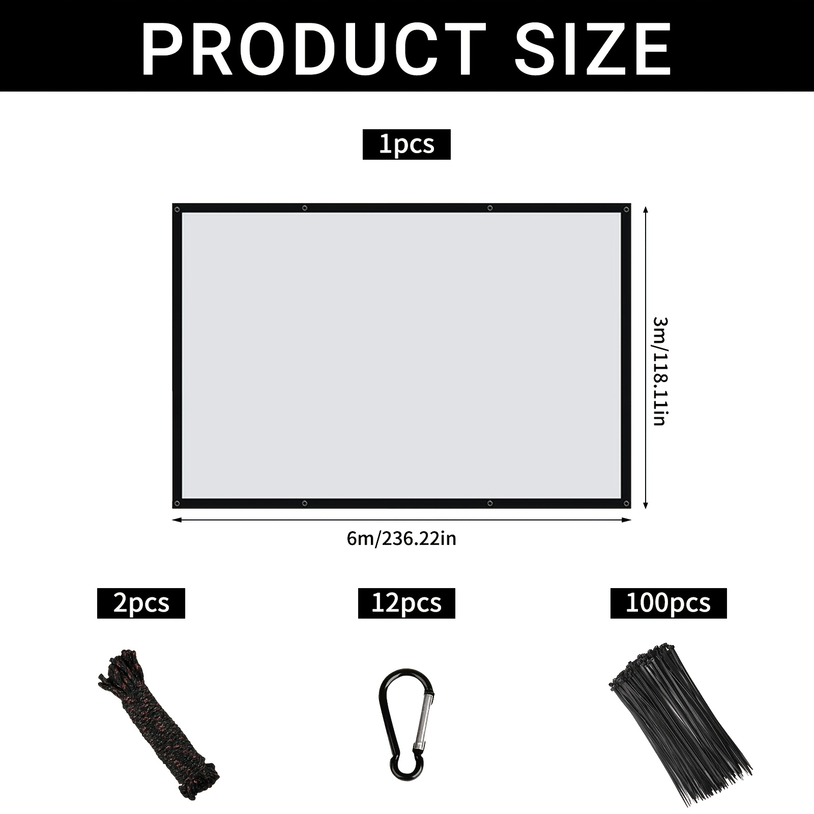 Image of Car Sunshade Sail, With Different Ropes And Hook Accessories, In Sizes: 3x4m/3x6m/4x6m, With 85% Shading Rate And Uv Protection, Very Suitable For Outdoor Camping, Greenhouse And