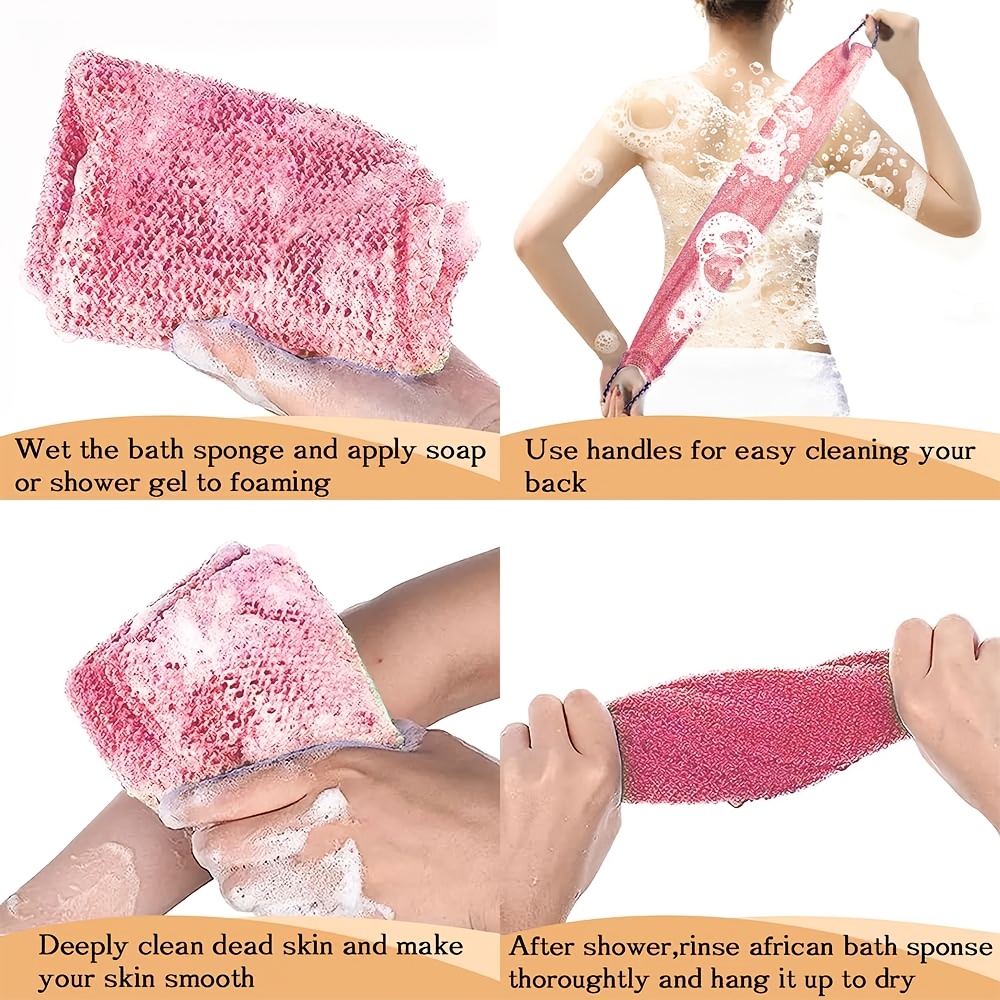 2pcs Exfoliating Body Scrubber Set with Hook