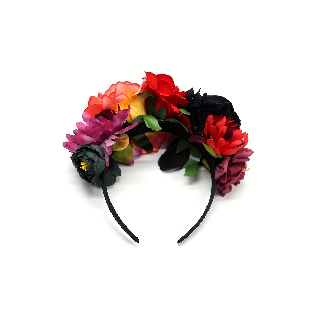 

Boho Floral Headband For Women, Witch Wizard Theme, Rose Flower Hair Band, Non-woven Fabric, Dry Clean, Halloween Christmas Easter Carnival Party Costume Accessory