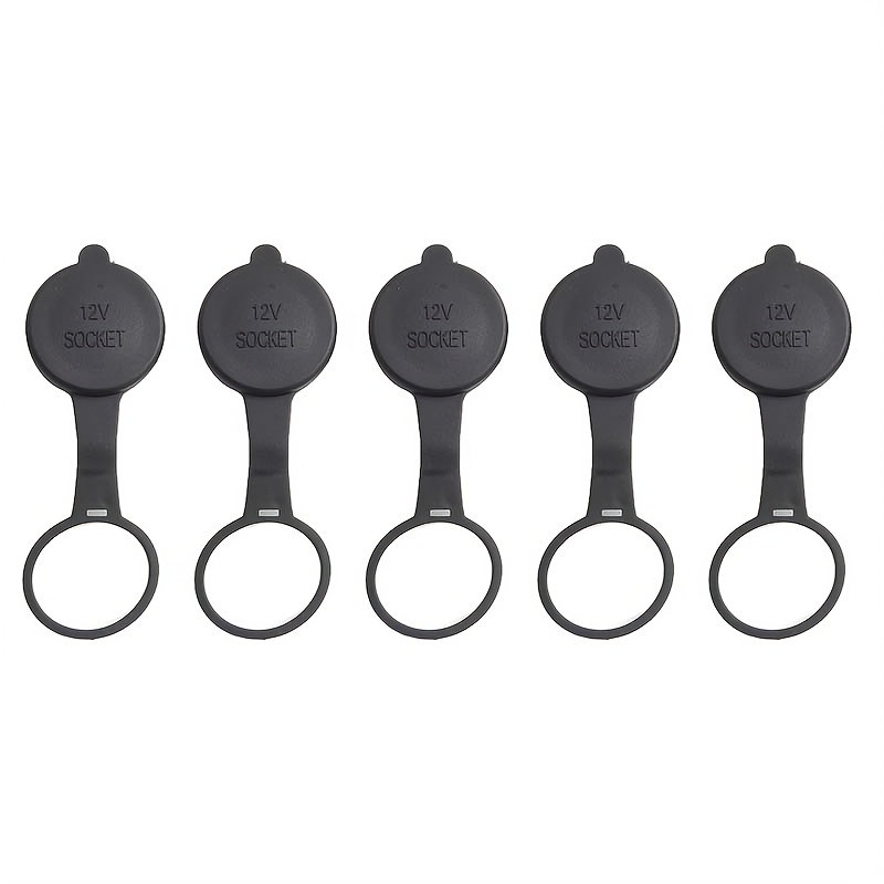 TEMU 5pcs Universal Rubber Car Car Plug Socket Covers, Car Plug Cover -water Proof & Dust Proof Sleeve, Car Power Port Socket Cap For Cars, Trucks,