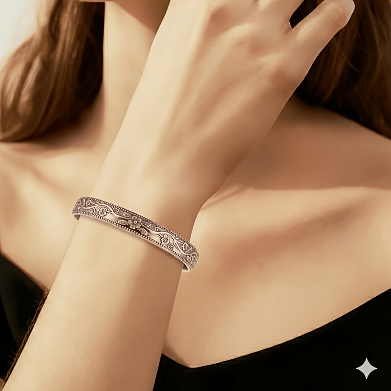Copper Plum Blossom Bangle & Ring Set