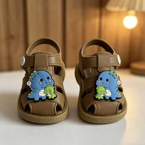 2026 fashionable and adorable new style boys baby closed toe sandals featuring a cute and fun cartoon dinosaur and lightweight protection sandals stylish and adorable casual and breathable wear resistant and anti slip