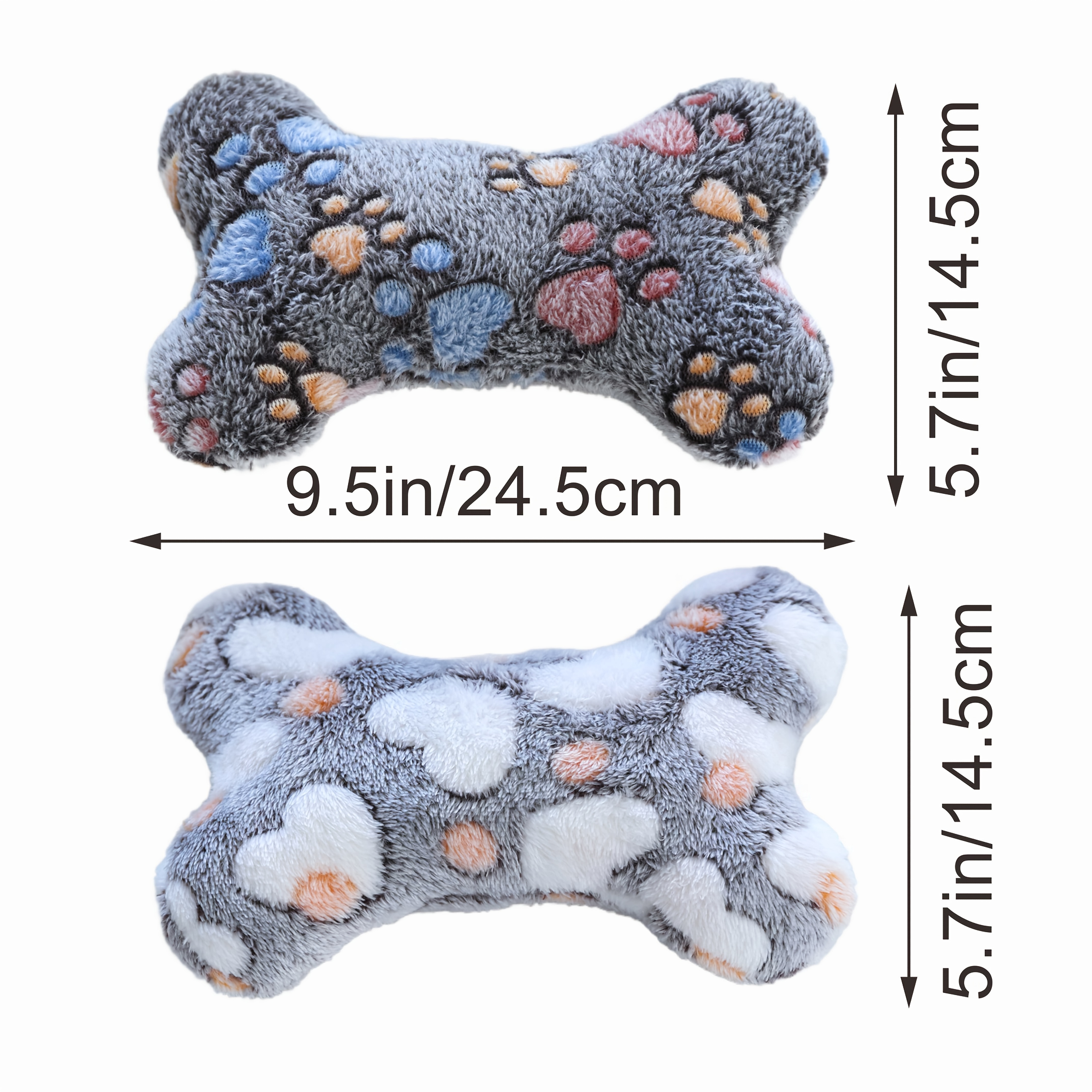 Image of Cute Bone-shaped , /rectangular Dog Bed, Flannel Skin-friendly Fabric, Contouring To Face Shape, Protecting Dog Cervical Spine, Helping Large And Small Cats And Dogs Sleep, Machine Washable