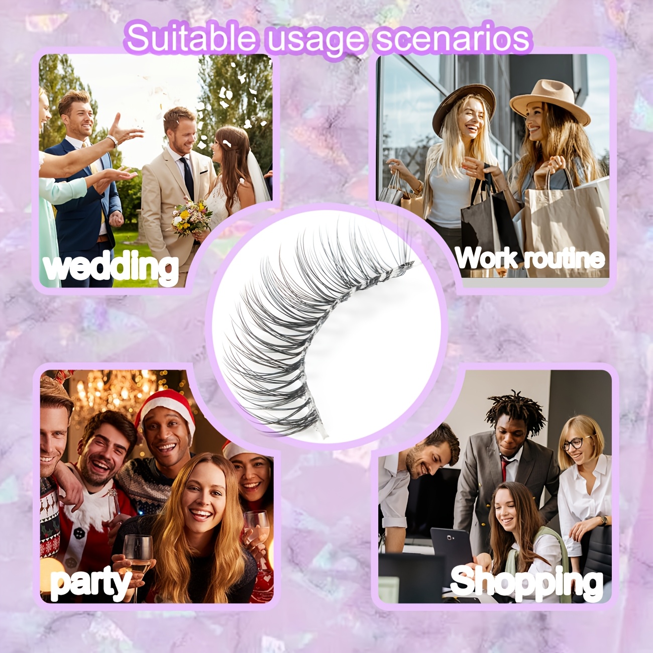 10 pairs 3d doll natural fluffy cross eyelashes hypoallergenic b c d 6 9mm 13 15mm length transparent stem invisible extension for eyes daily light makeup 006d 3 details 5