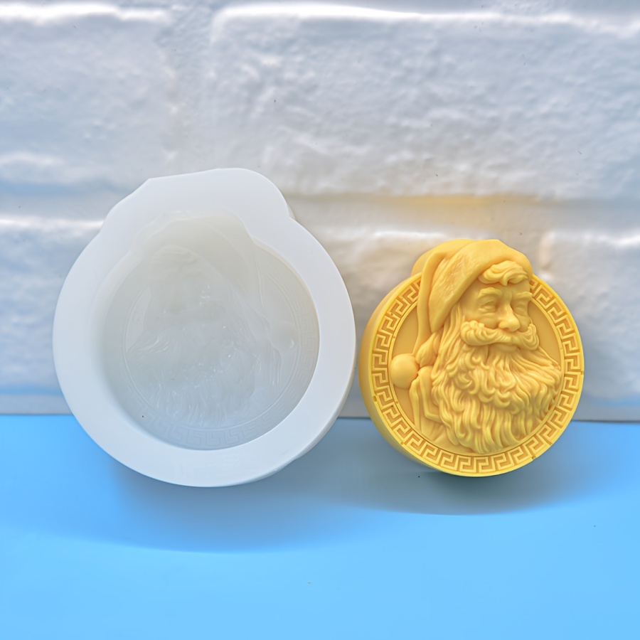 Santa Claus Pattern Soap Silicone Mold 1pc